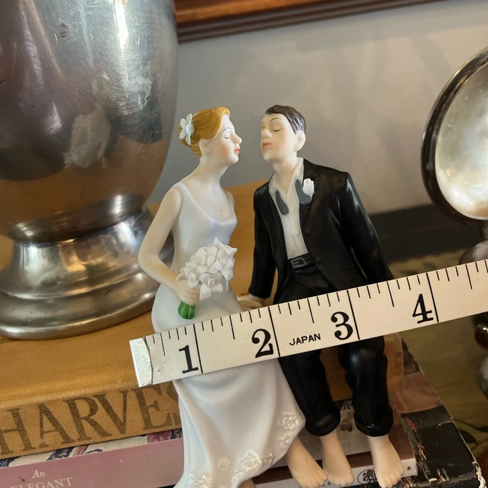 Charming Bride and Groom Cake Topper